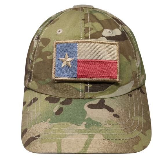 Texas Flag Slideback Baseball Cap Multicolor One Size Embroidered Camo Condor - Picture 1 of 9